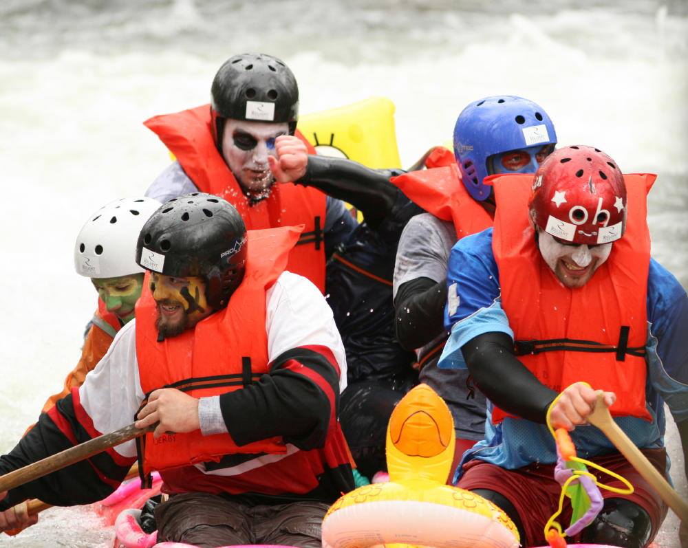 A raft from the wild water derby